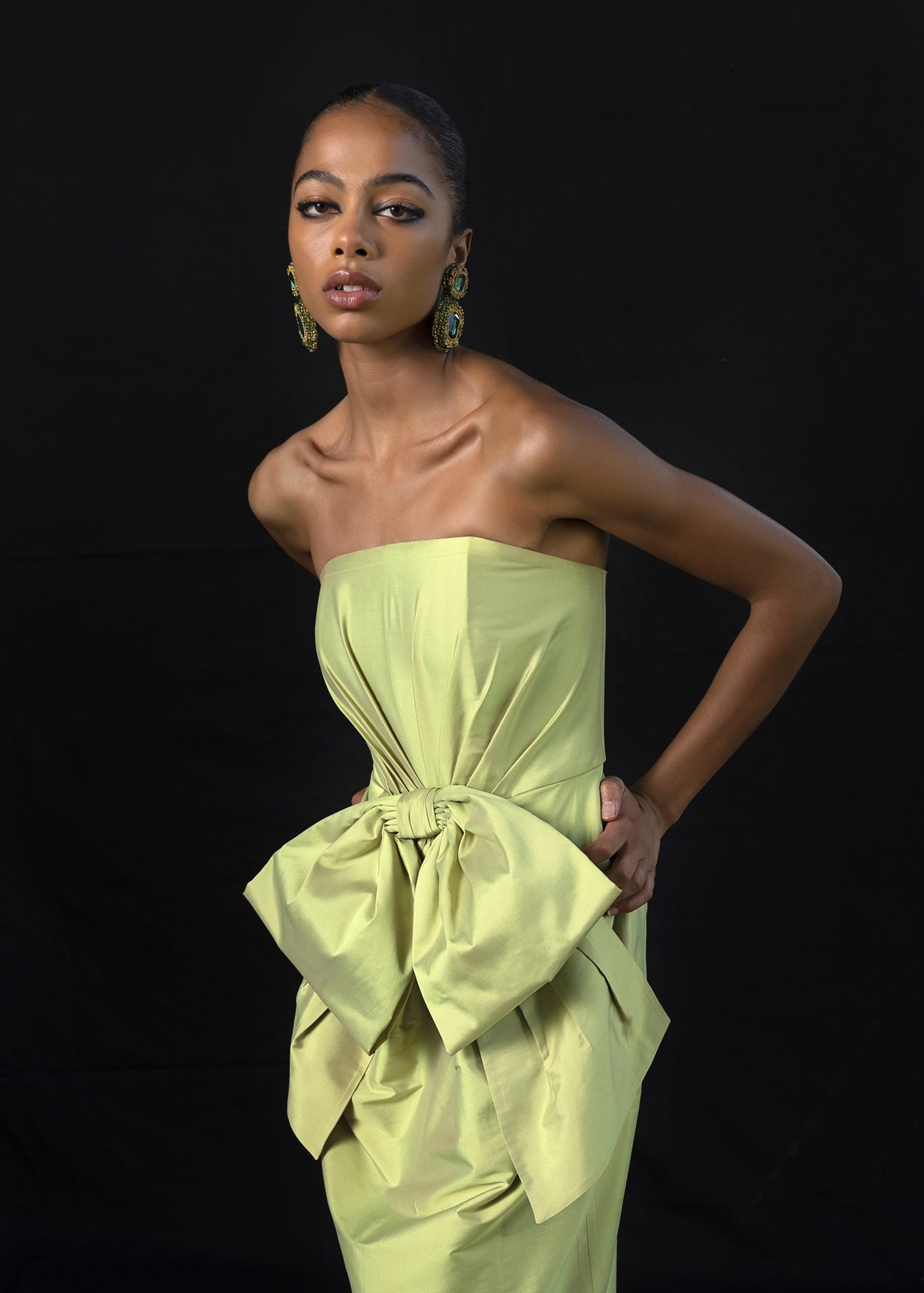 Midi Dress With Bow Detailing