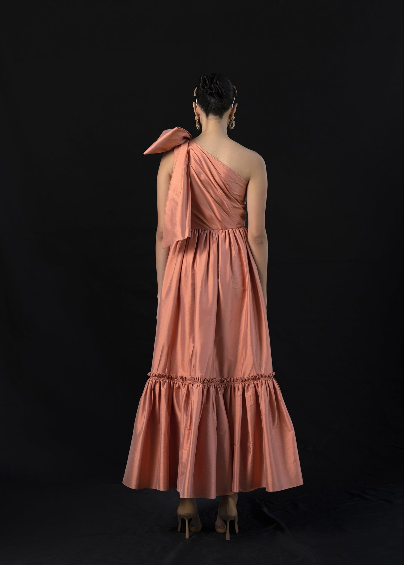 One Shoulder Dress With Bow