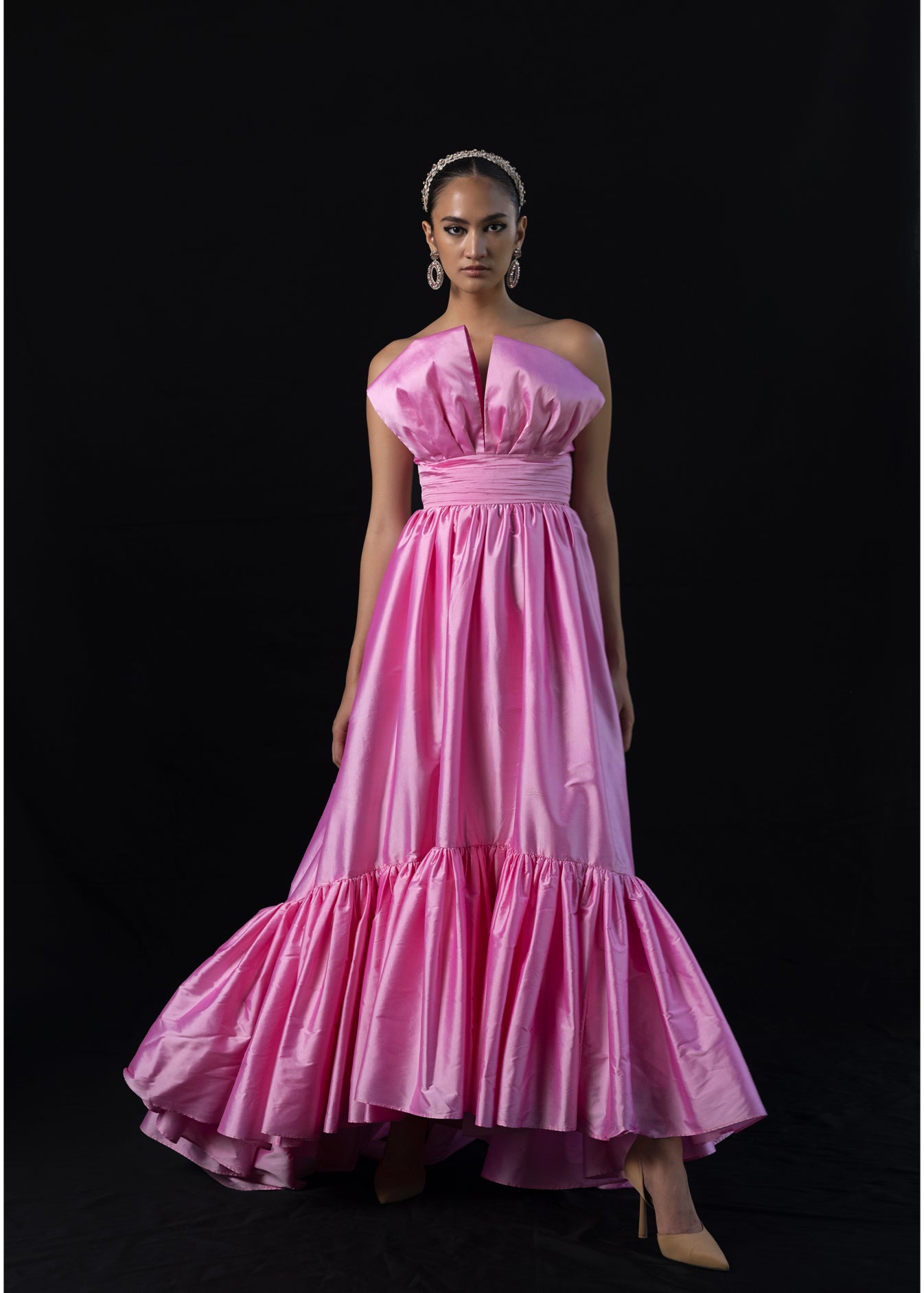 atsu bow dress pink Atsu Bow Maxi Dress