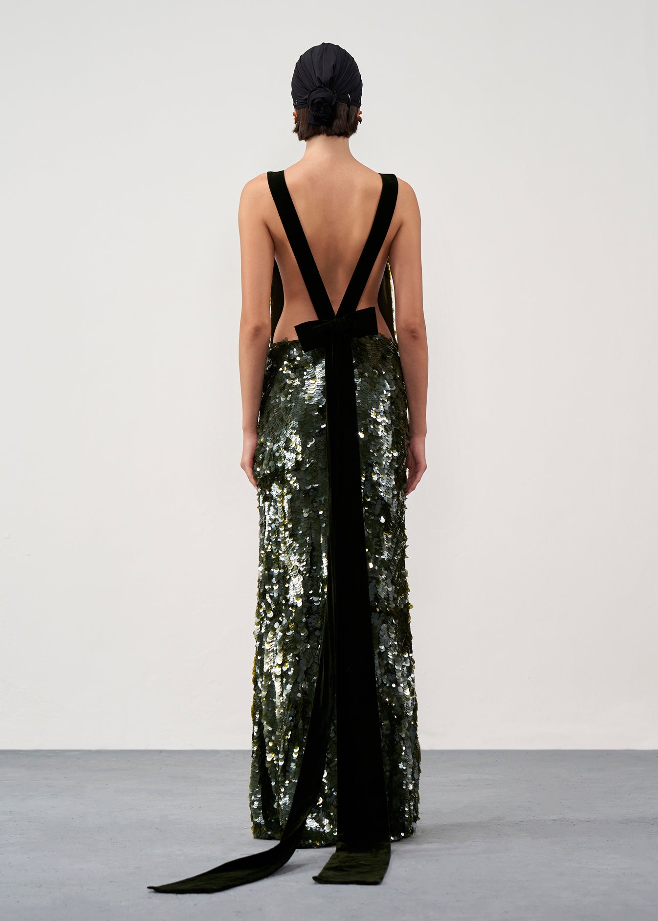 Sequined Column Gown