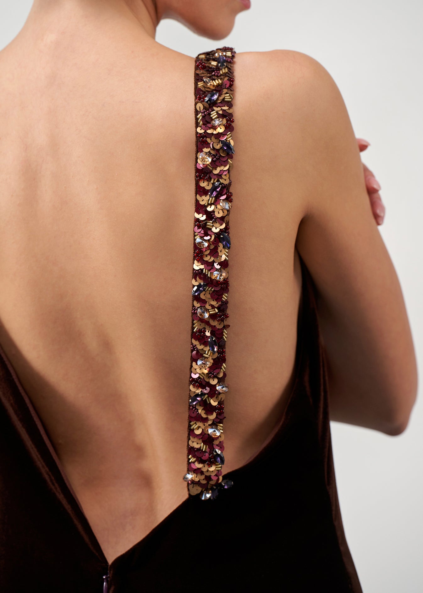 Draped Column Gown