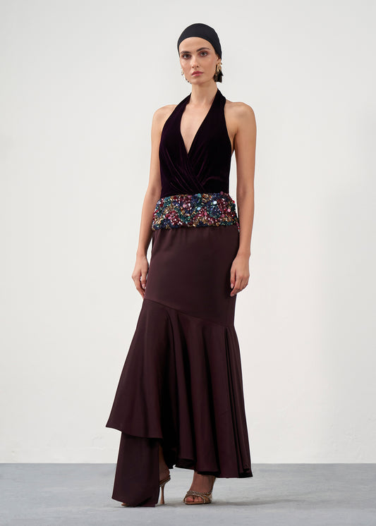 Embellished Peplum Dress