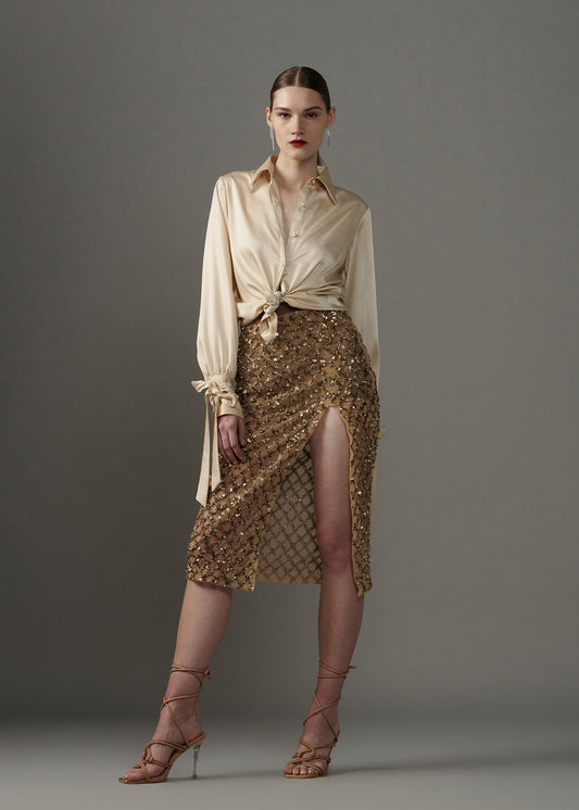 Beaded Pencil Skirt