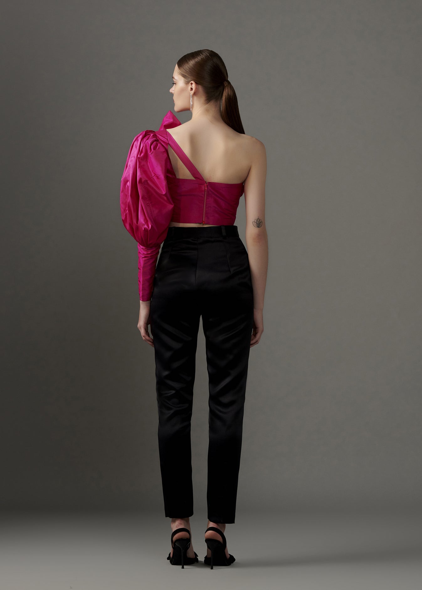 One Shoulder Bow Blouse