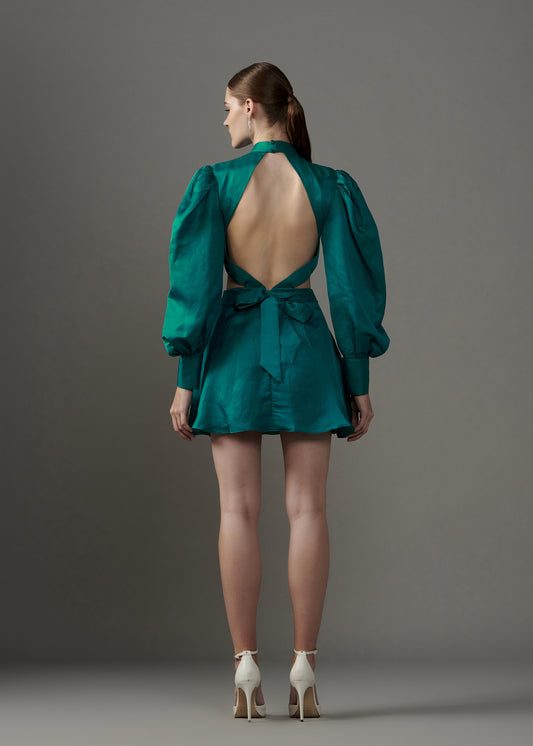 Cut Out Satin Dress