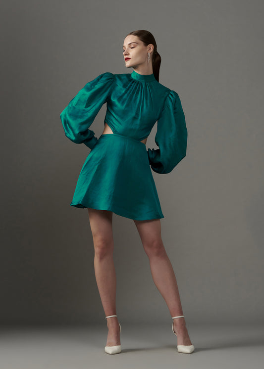 Cut Out Satin Dress