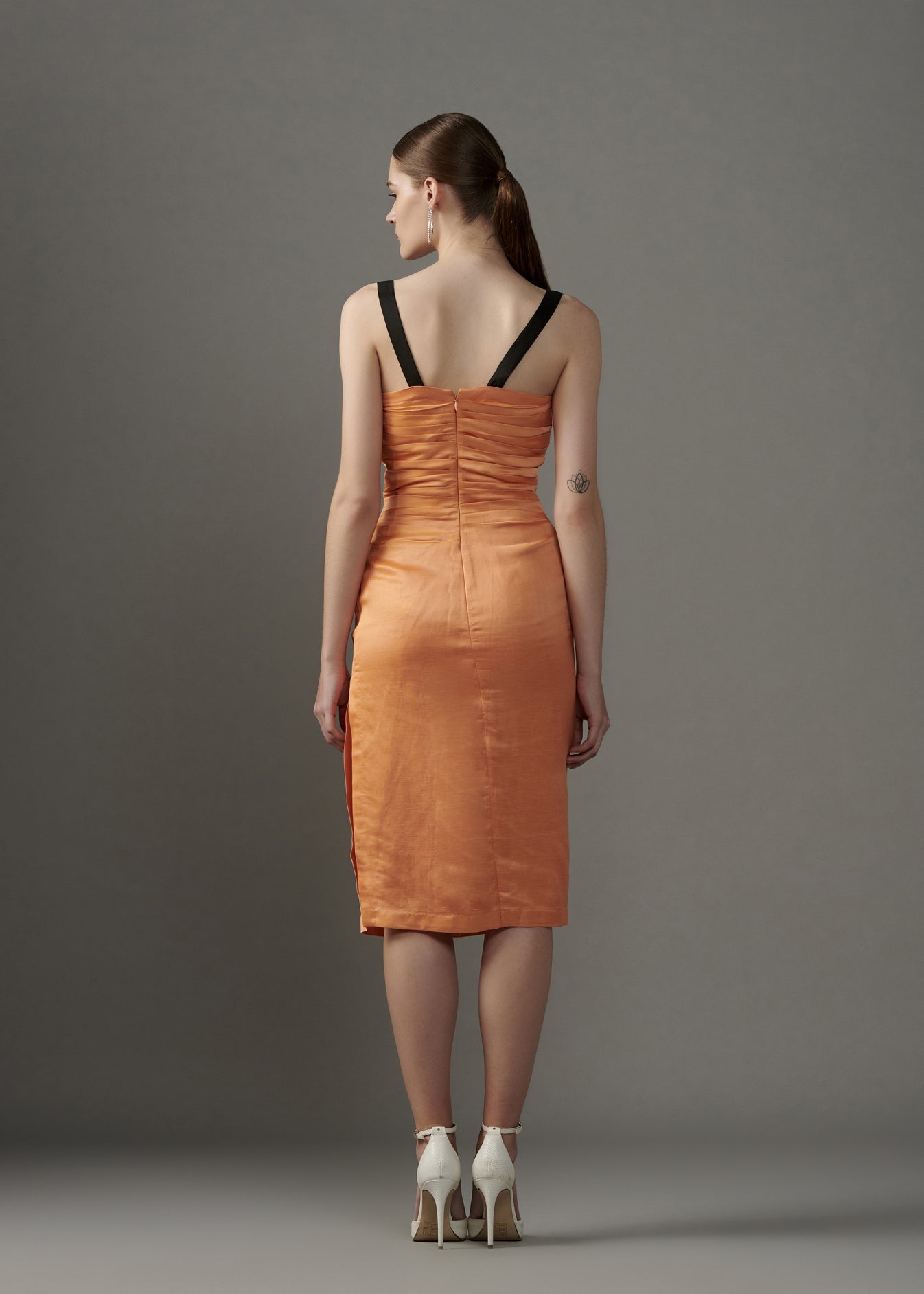 Midi Dress With Contrast Strapes