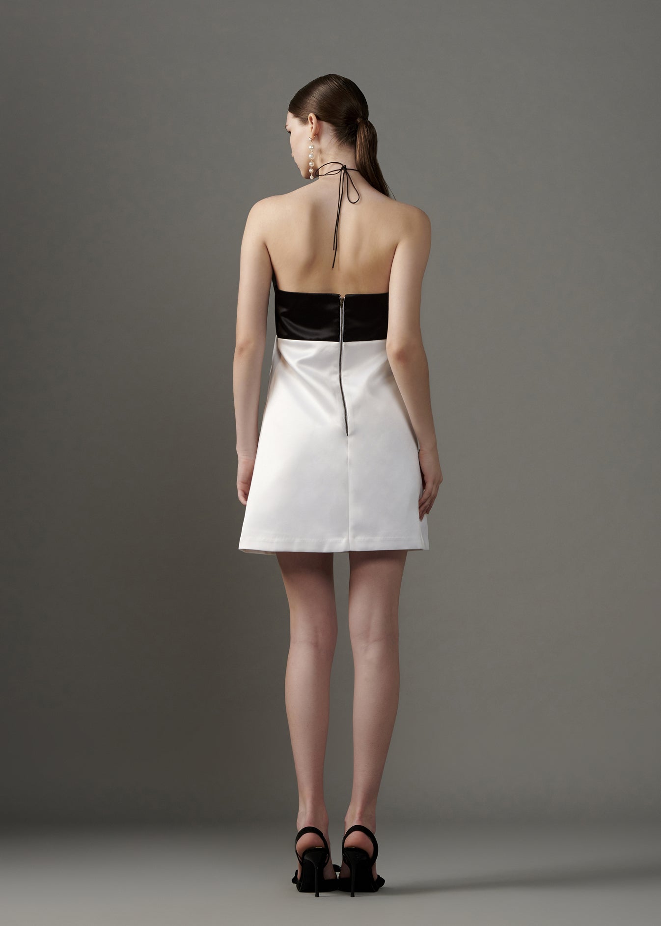 Mini Dress With Contrast Bow
