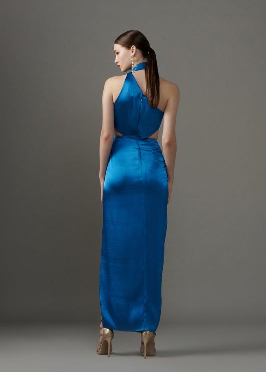 Cut Out Satin Dress