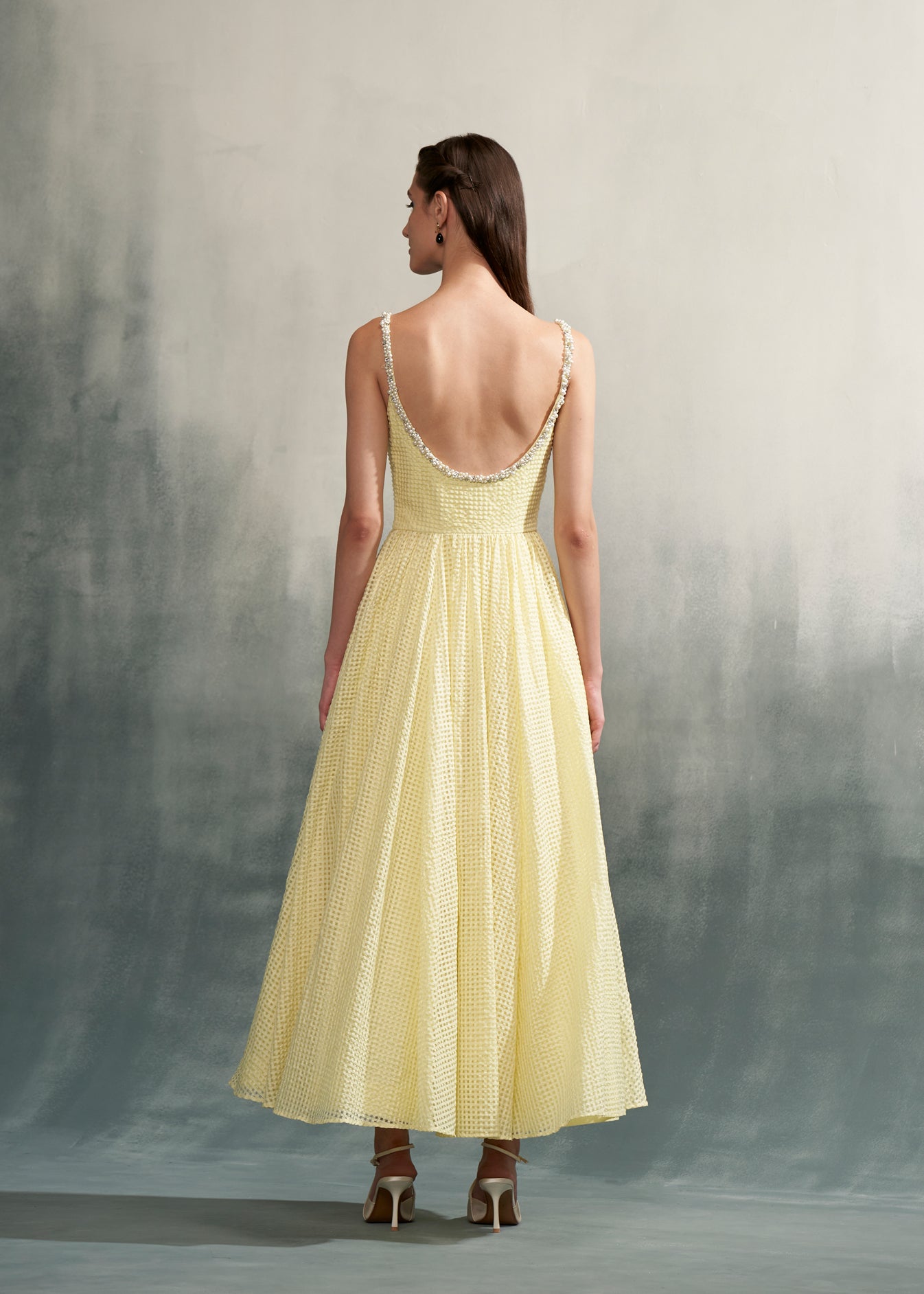 Maxi Dress With Beaded Neckline