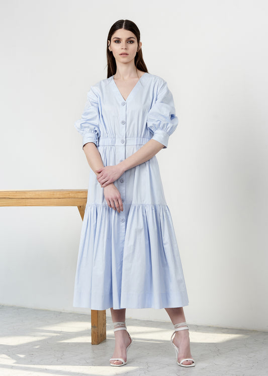 Linen Blend Shirt Dress