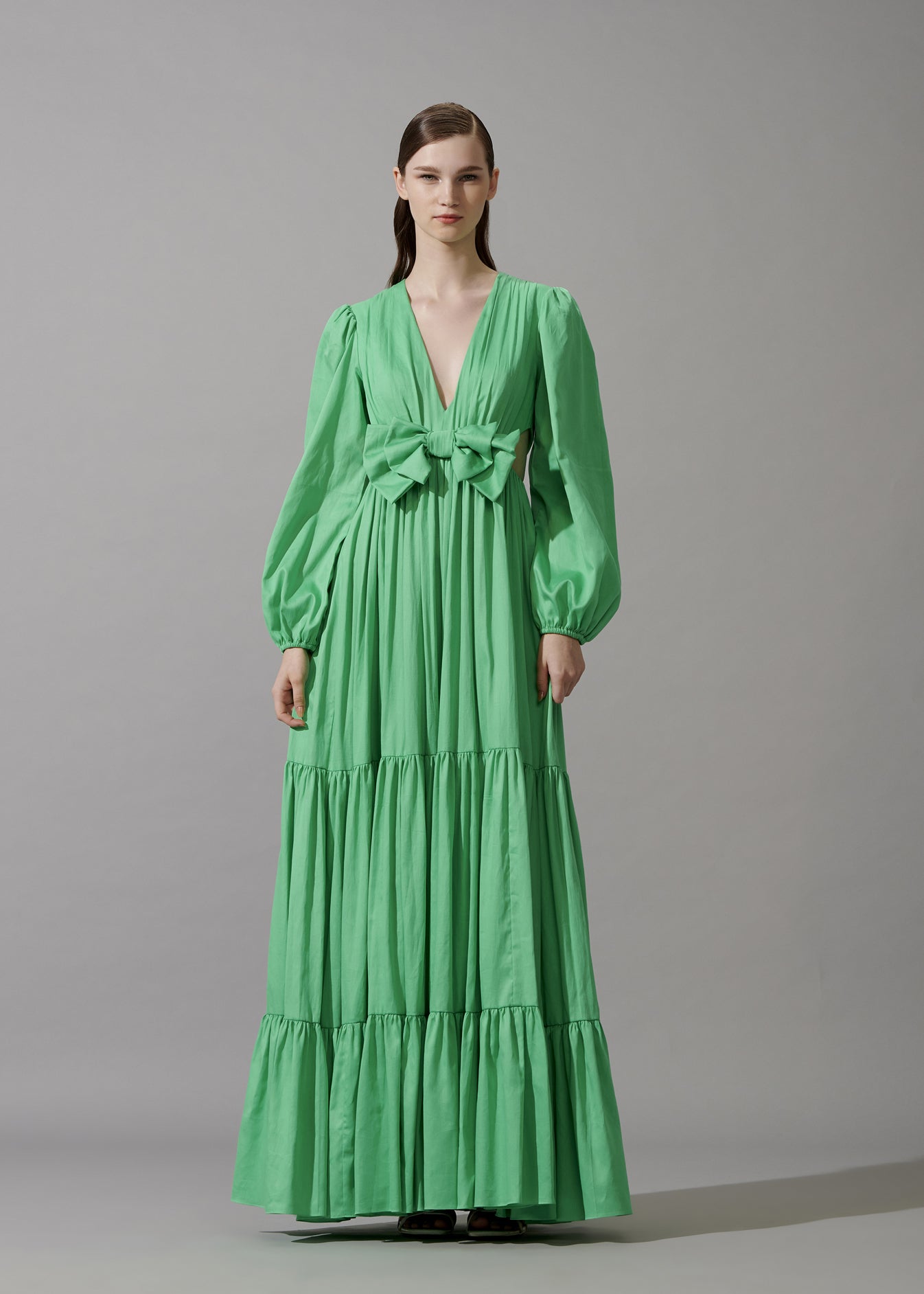 Maxi Dress With Bow Detaling ATSU Maxi Dress With Bow Detaling ATSU