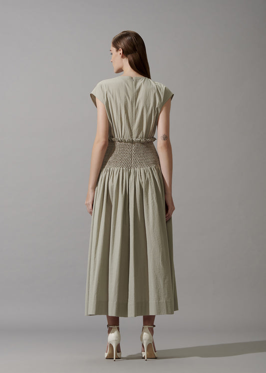 Smocked Midi Dress