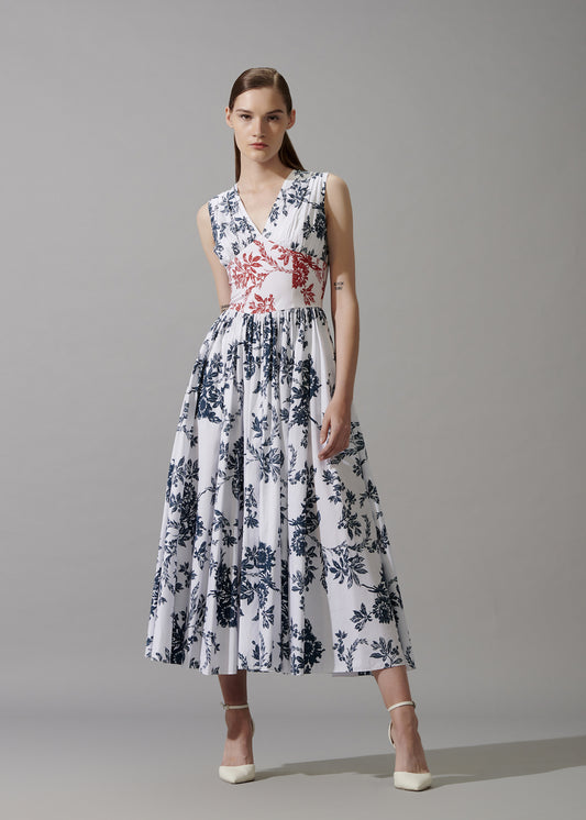 Double Tone Corrset Detailing Dress
