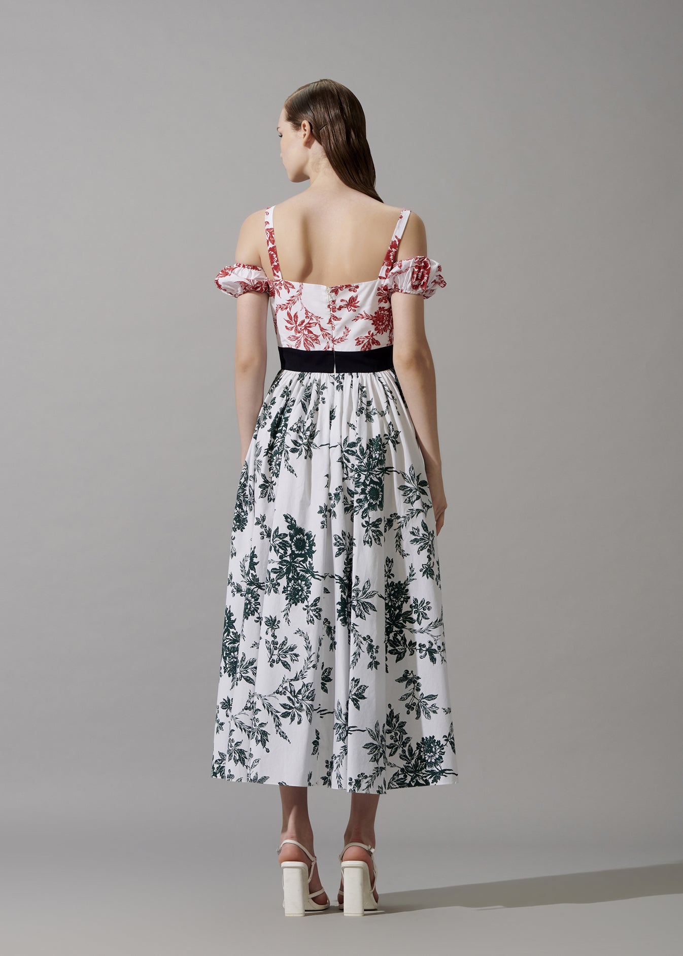 Off-Shoulder Printed Dress