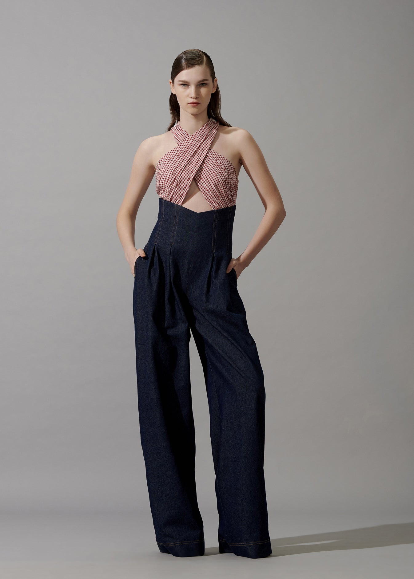 Drapped Flared Jumpsuit