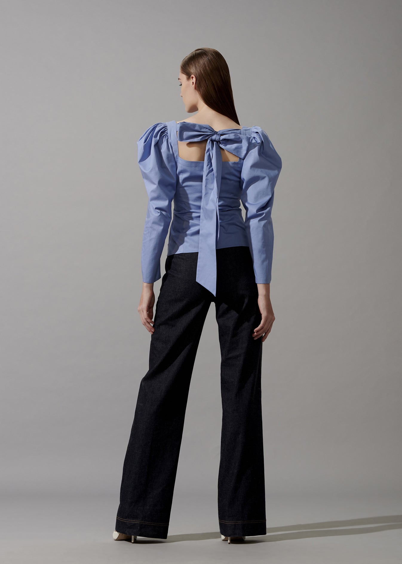 Puff Sleeves Ruched Blouse