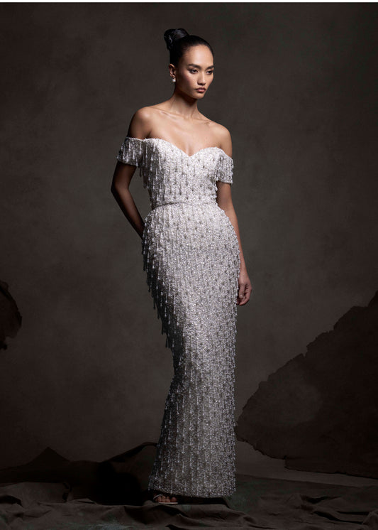 Crystal Cascade Gown