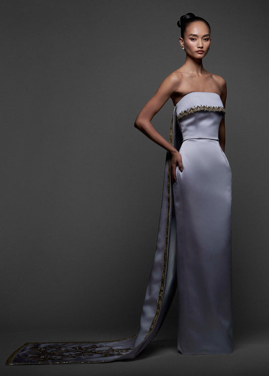 Moonveil Column Gown