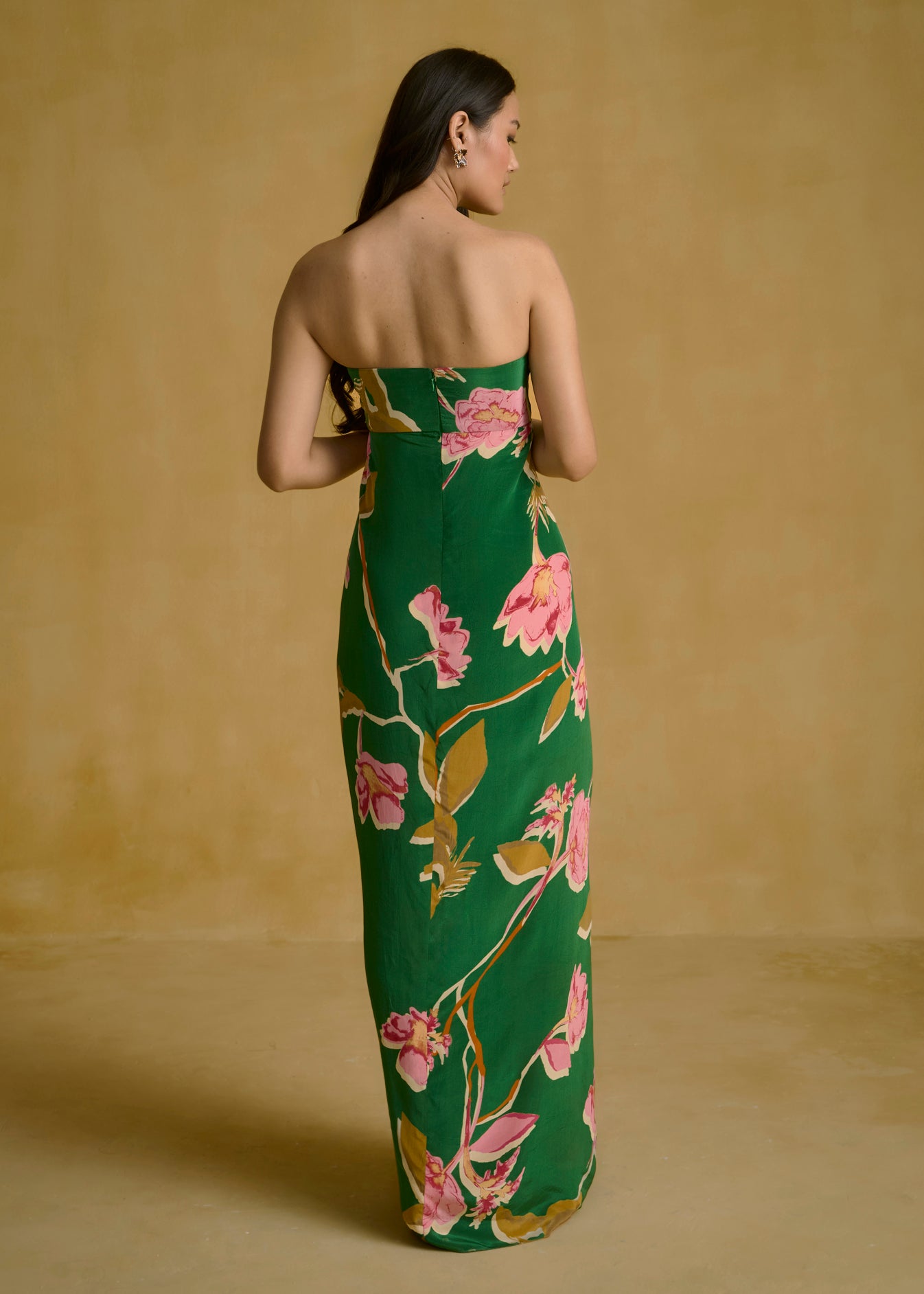 Printed Drape Dress