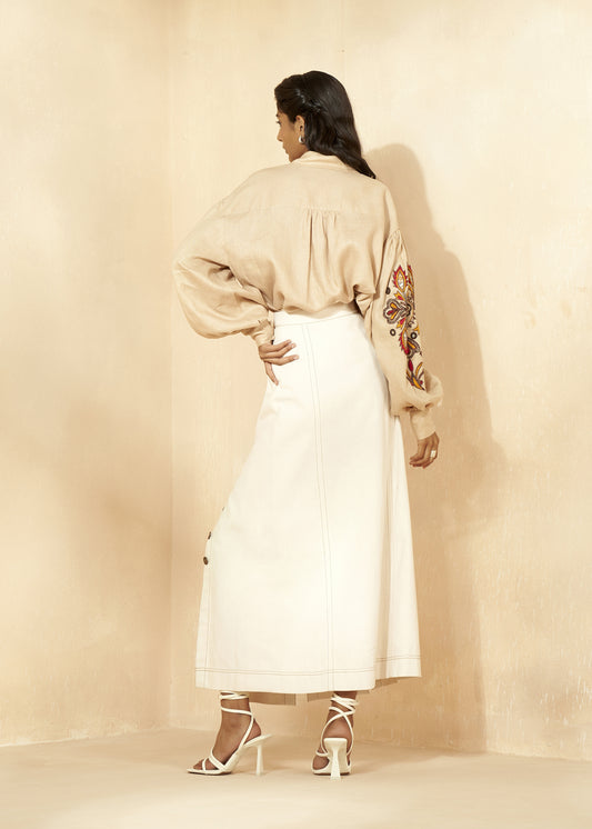 Embroidered Long Sleeve Shirt