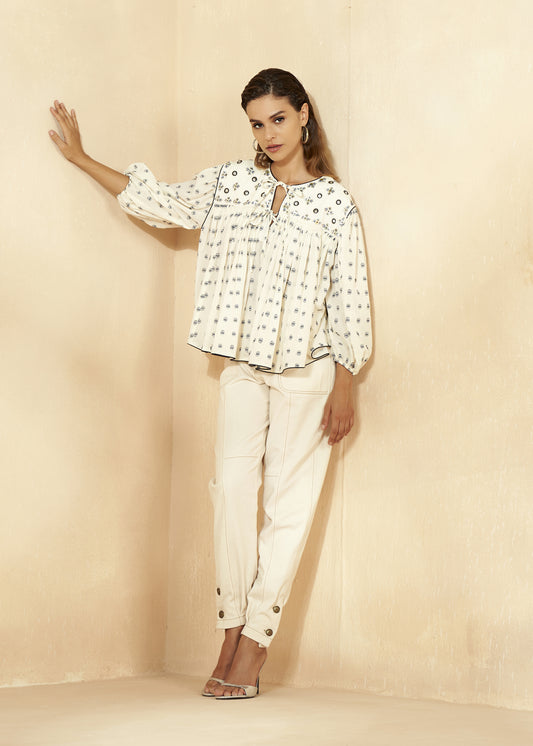 Printed Cotton Blouse
