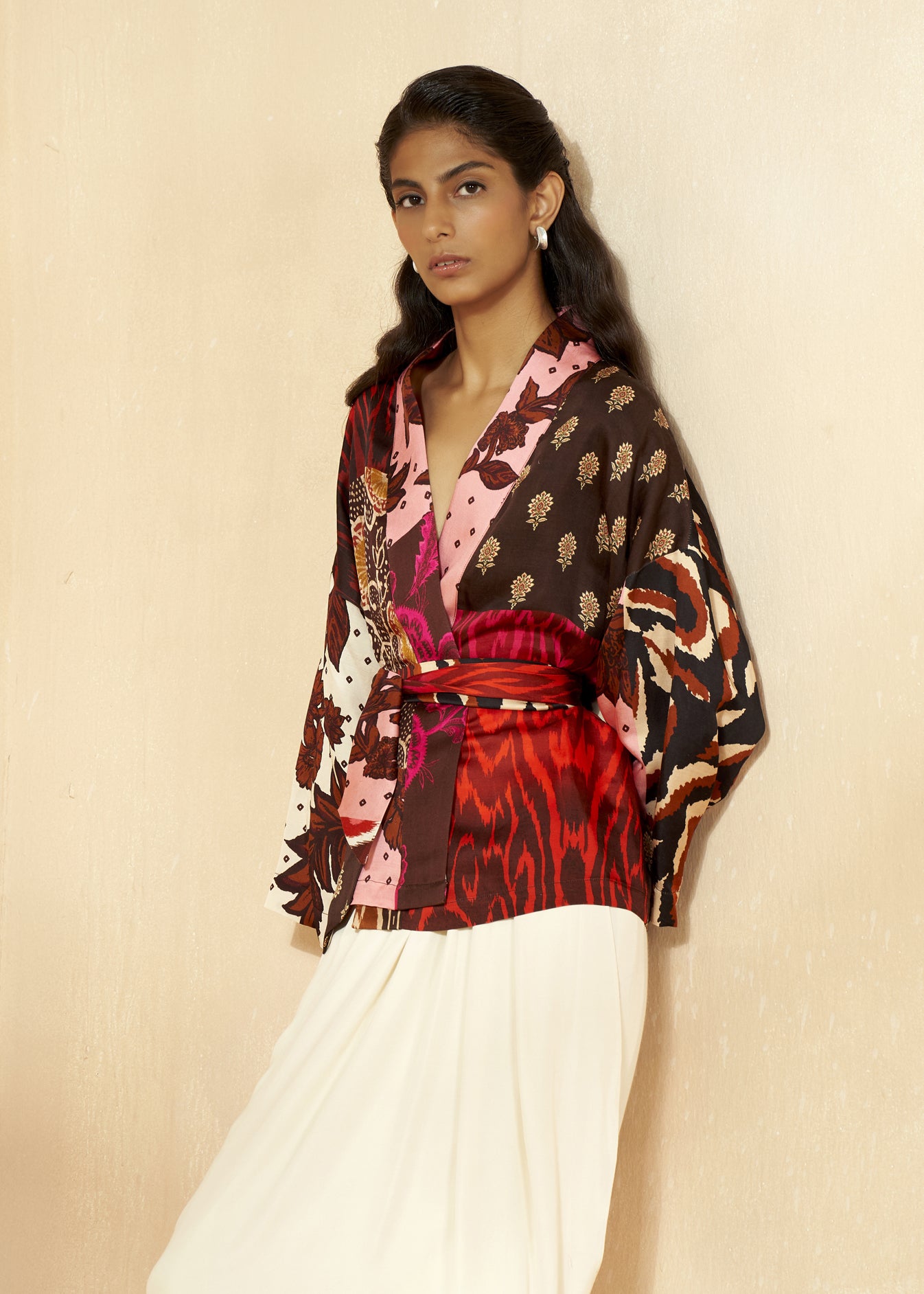 Short Printed Kimono