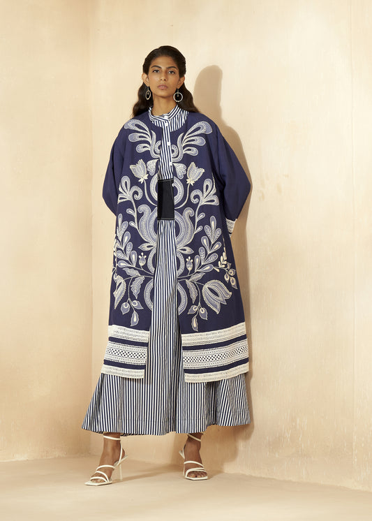 Embroidered Over Coat