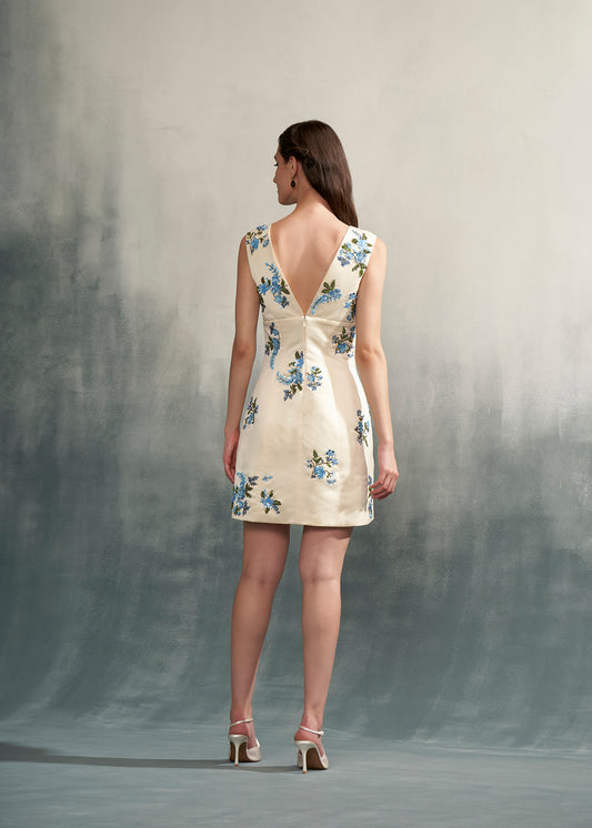Floral Embroidered Mini Dress