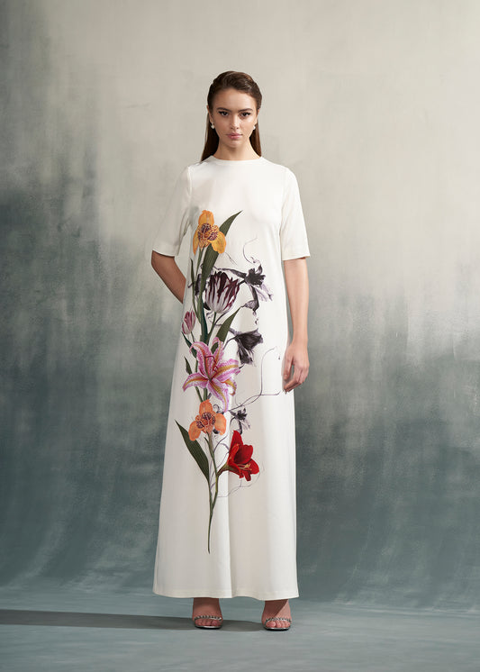 Printed A line Dress
