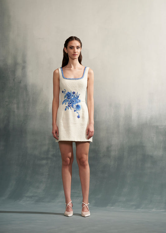Embroidered Mini Dress