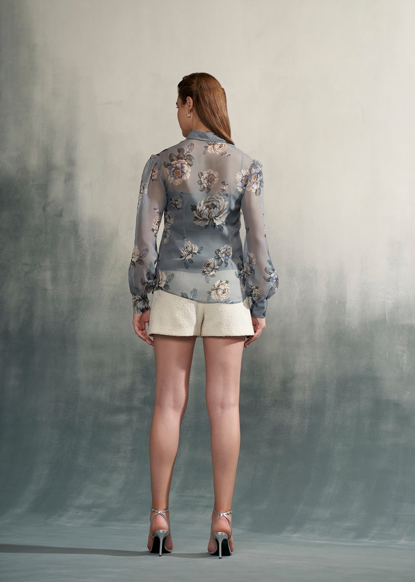 Ivory Textured Shorts