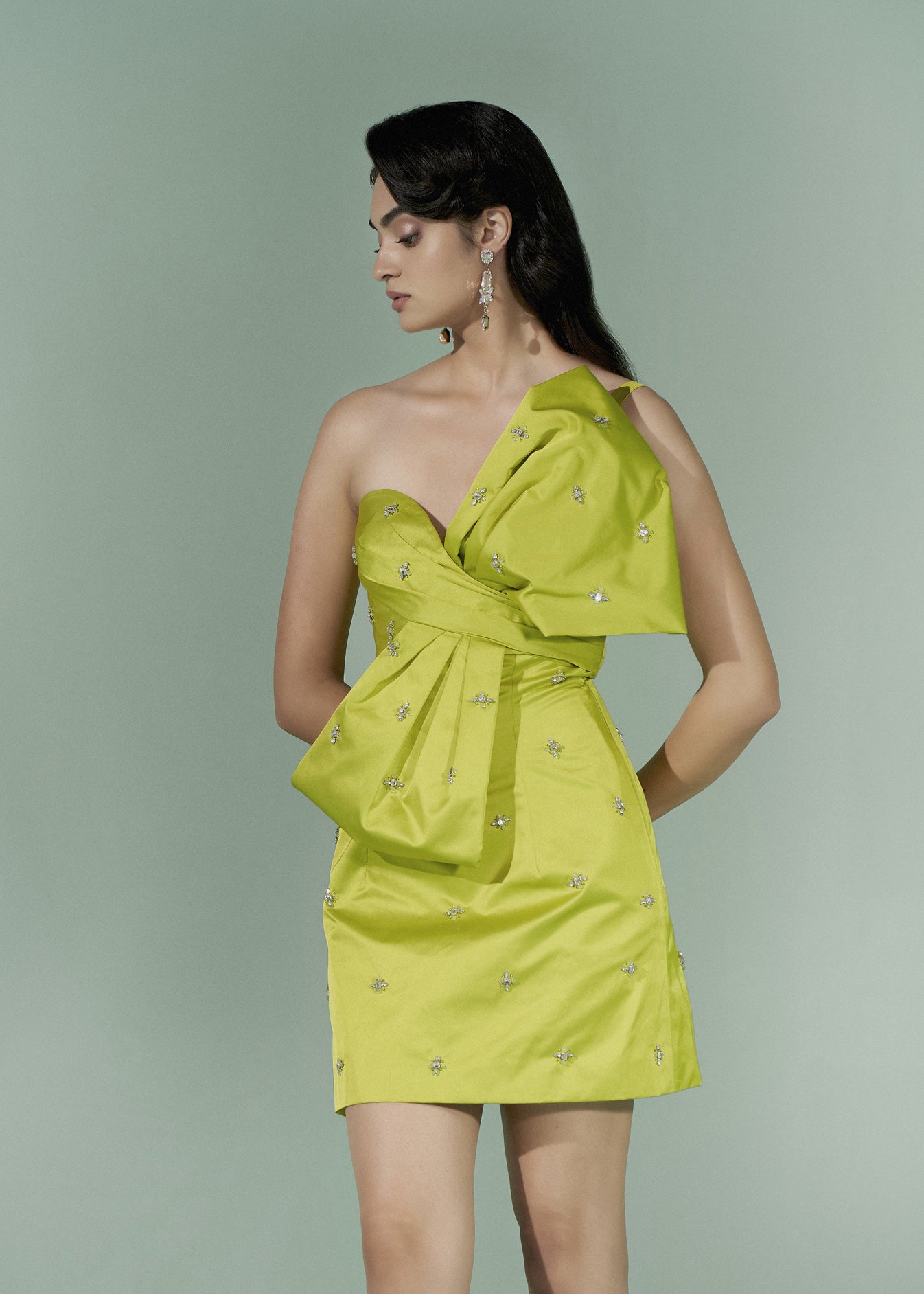 Exaggerated mini Bow dress