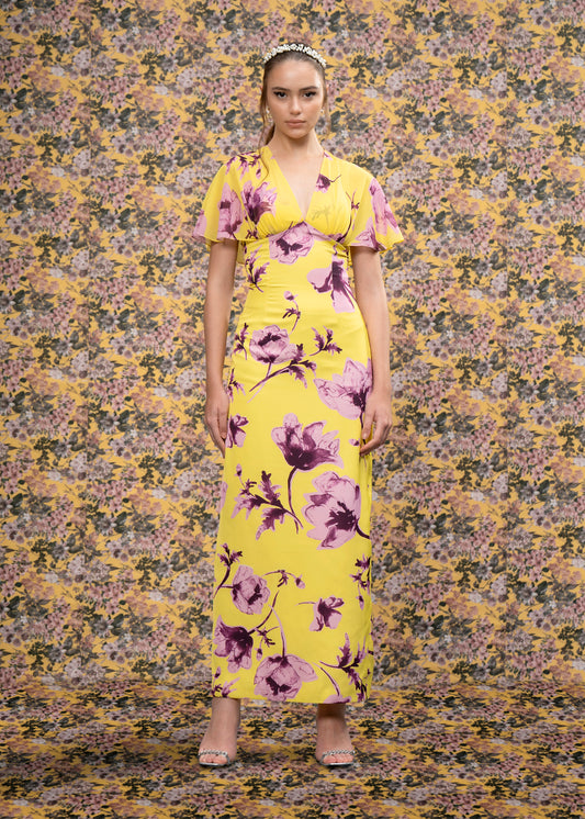 Yellow Printed Dress