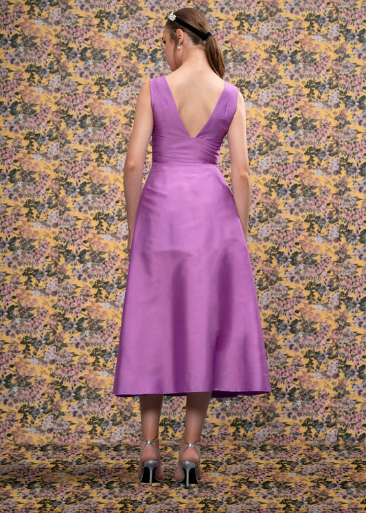 Plunge Neck  Maxi Dress