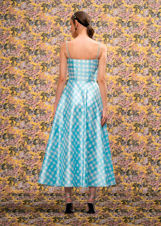 Checked Midi Dress