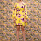 Yellow Printed Mini Dress