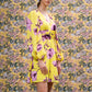 Yellow Printed Mini Dress