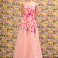 Strapless Printed Dress