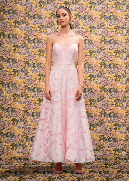 Spaghetti Strap Jacquard Dress