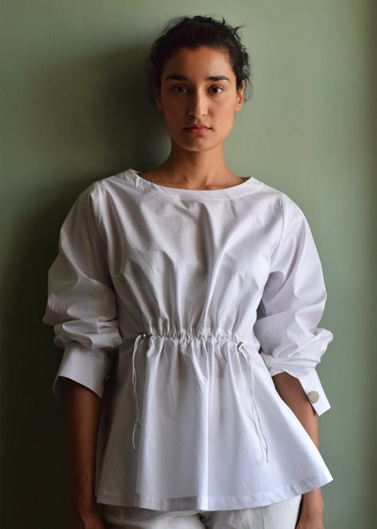 Blouse With Gathered Waist