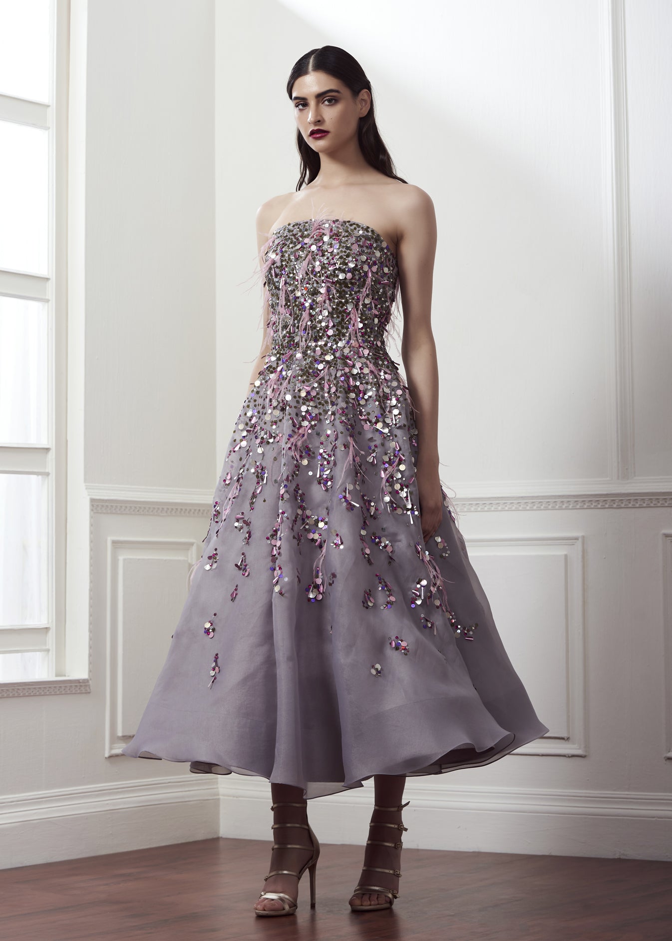 Organza Embroidered Gown