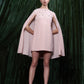 Embellished Cape Mini Dress