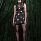Floral Embroidered Mini Dress With Sheer Lace Yoke
