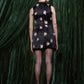 Floral Embroidered Mini Dress With Sheer Lace Yoke