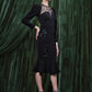 Embellished Lace Yoke Midi Dress With Flounce Hem