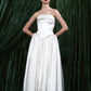 Strapless Satin Corset Gown With Gathered Full Skirt