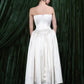 Strapless Satin Corset Gown With Gathered Full Skirt
