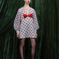 Polka Dot  Mini Dress With Bow