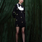 Embroidered Mini Dress With Contrast Yoke And Bow Detail